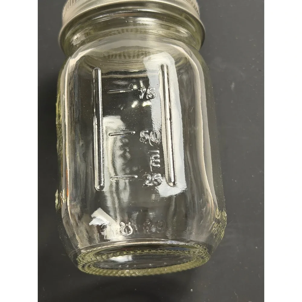 Ball Mason Jars 4oz Mini Clear Glass Spice Storage Set of 4 with Lids Silver